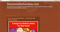 Desktop Screenshot of daveswordsofwisdom.com