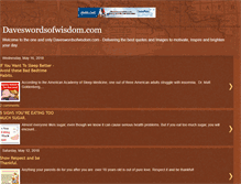 Tablet Screenshot of daveswordsofwisdom.com